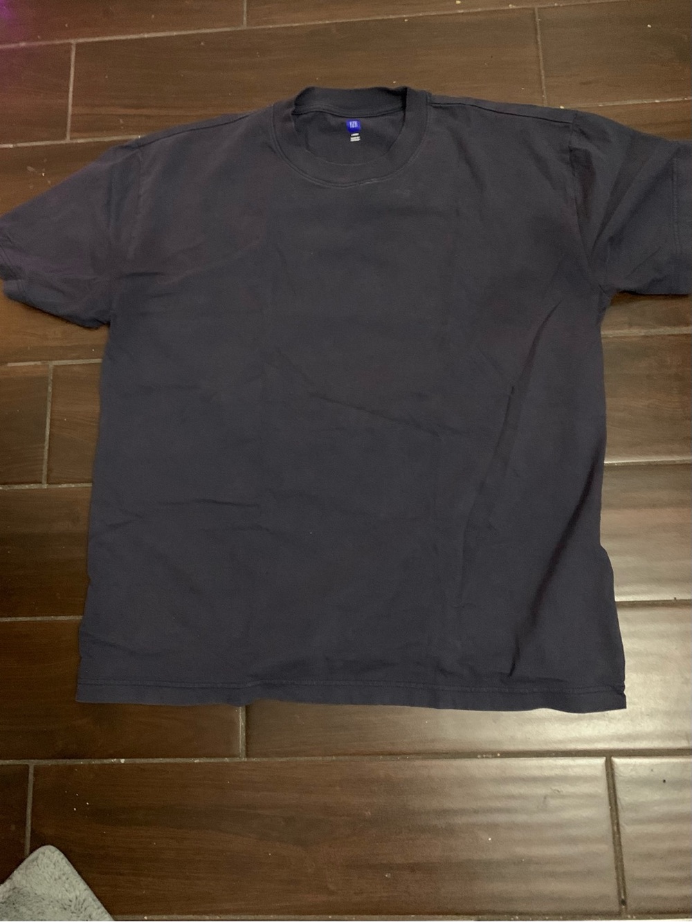 Yeezy GAP Men's Short Sleeve OVERSIZED Crew Neck Tee - Navy Blue